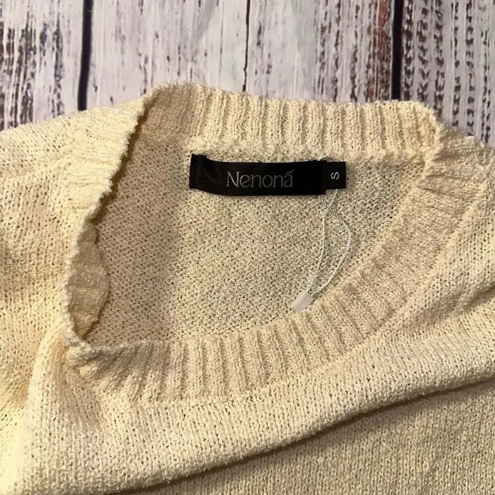 Nenoná Sleeveless Cream Knit Tank Top-S
